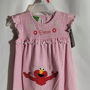 Share Vintage Elmo Sesame Street Pink Bubble Romper 18 Months